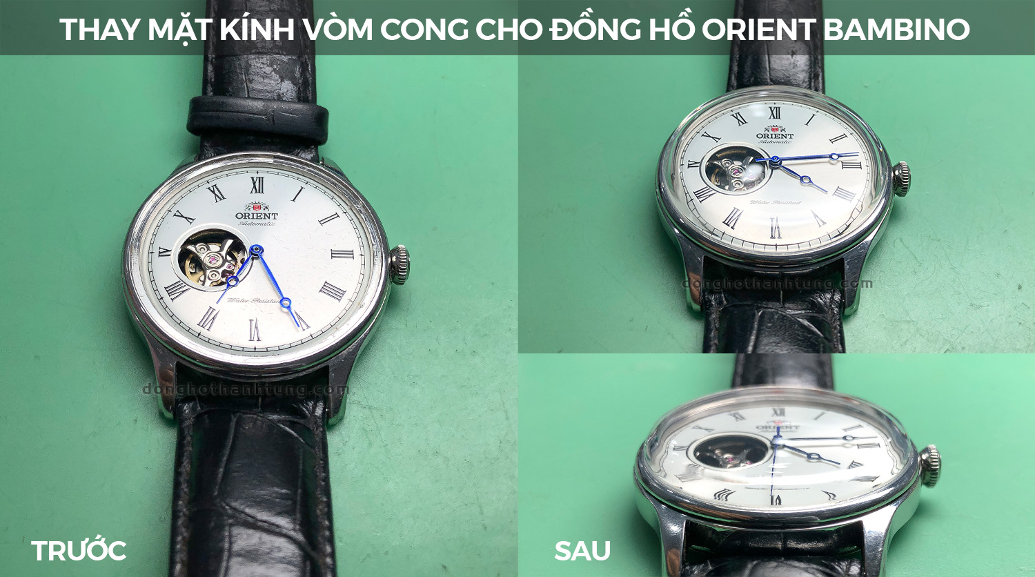 Thay kính đồng hồ Orient