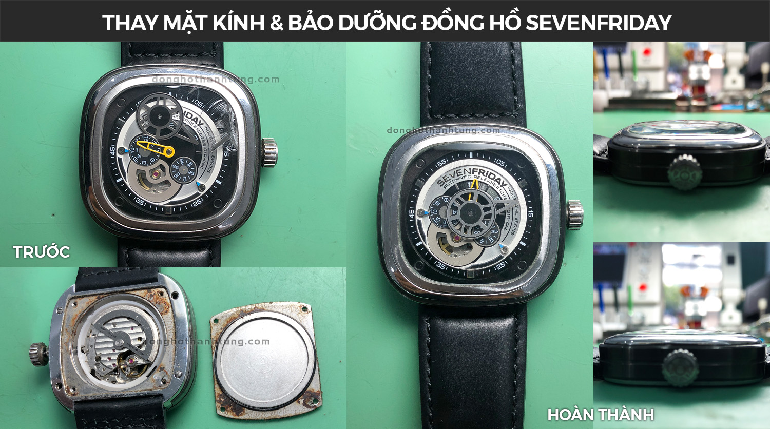 Thay mat kinh dong ho Seven Friday