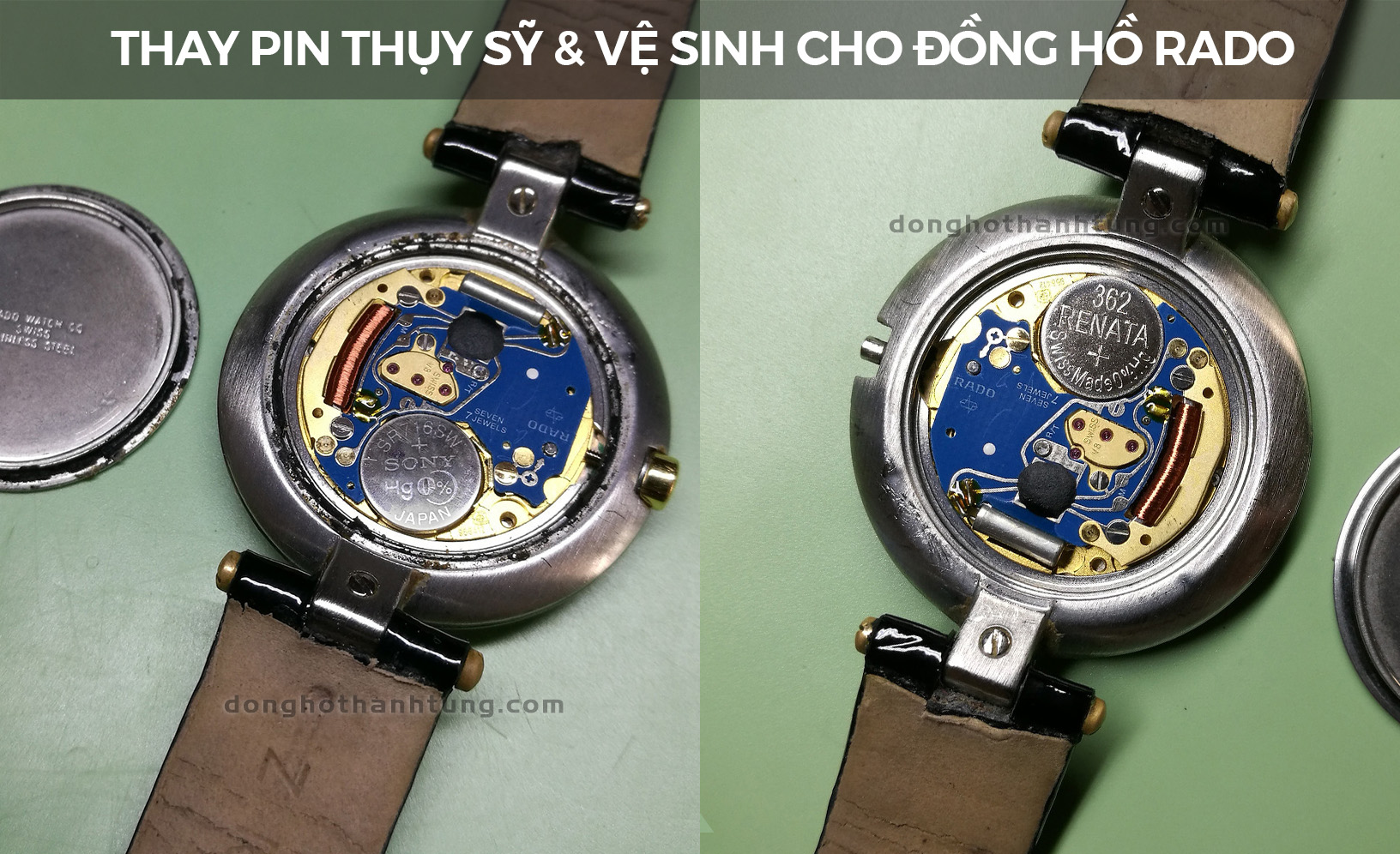 Thay pin đồng hồ đeo tay Rado